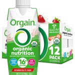 Orgain Organic Nutritional Protein Shake, Vanilla Bean - 16g Grass Fed Whey Protein, Meal Replacement, 20 Vitamins & Minerals, Gluten Free, Soy Free, 11 Fl Oz (Pack of 12) (Packaging May Vary)